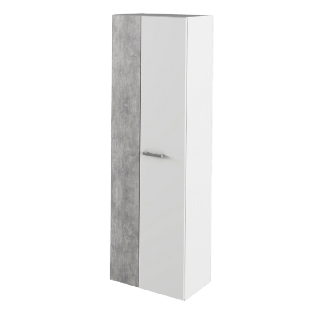 Ormar za garderobu Simmo (bijela + beton)