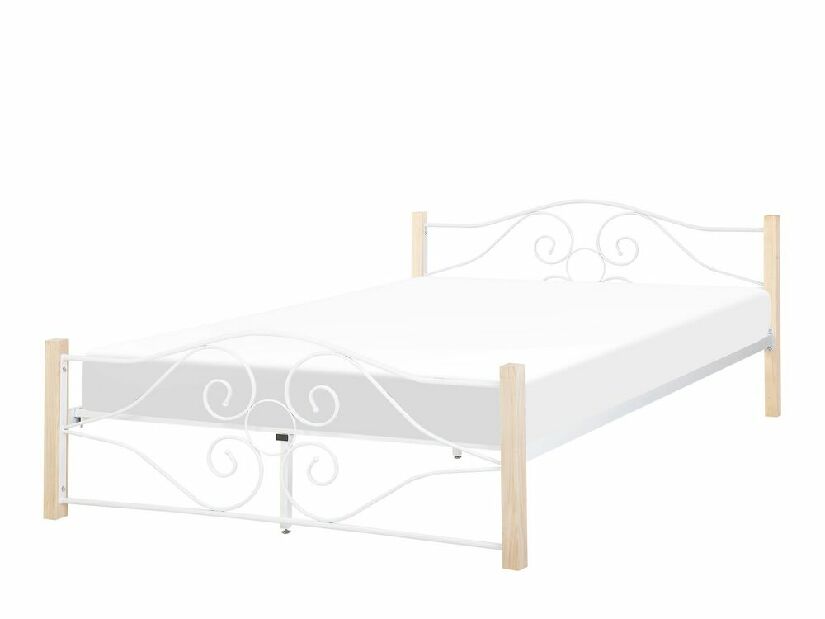 Bračni krevet 180 cm FLANGE (s podnicom) (bijela)