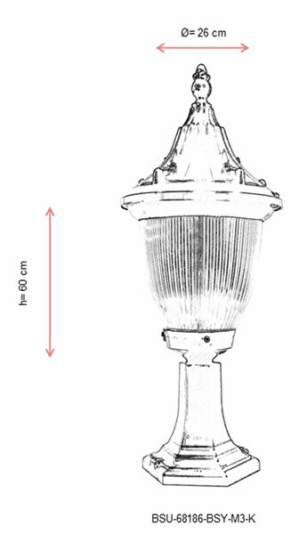 Vanjska zidna svjetiljka Drew (crna)