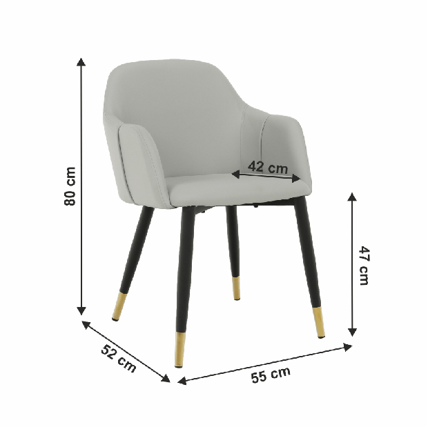 Moderna fotelja Karra (siva)
