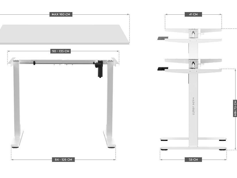 Električni okvir za stol Xenon 2.0 (bijela)