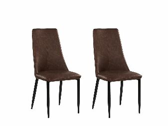 Set 2 kom. blagovaonskih stolica CLENOT (smeđa)