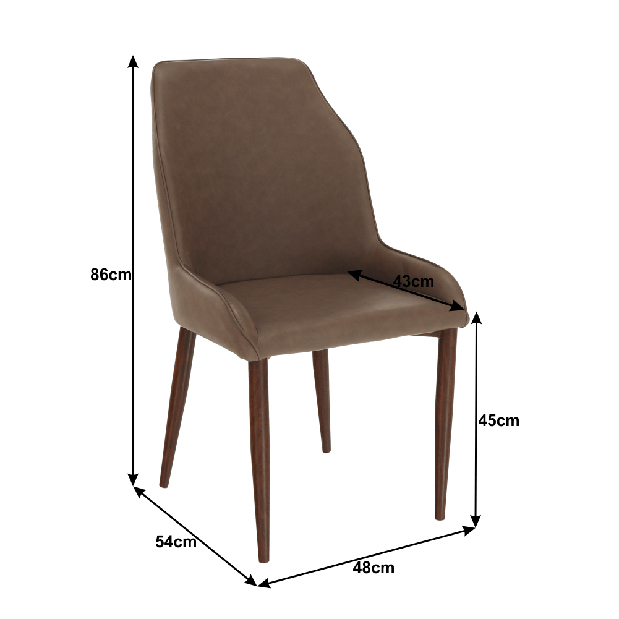 Blagovaonska stolica Impor (smeđa)