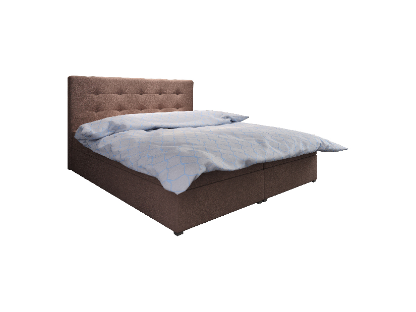 Bračni krevet Boxspring 160 cm Fade 1 (tamnosmeđa) (s madracem i prostorom za odlaganje)
