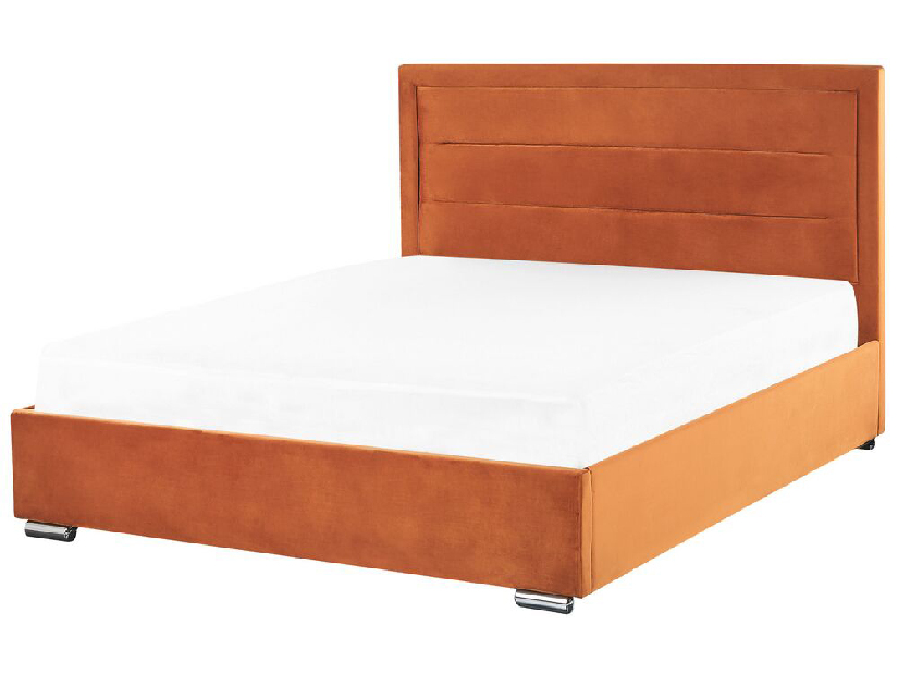 Bračni krevet 160 cm Ruthine (narančasta) (s podnicom i prostorom za odlaganje)
