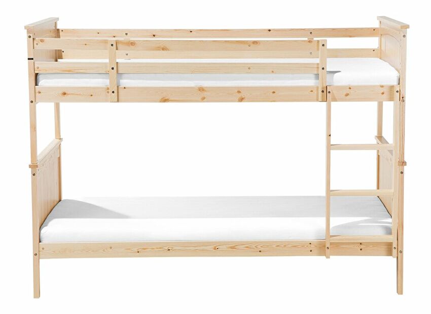 Krevet na kat 90 cm RADIN (s podnicom) (svijetlo drvo)