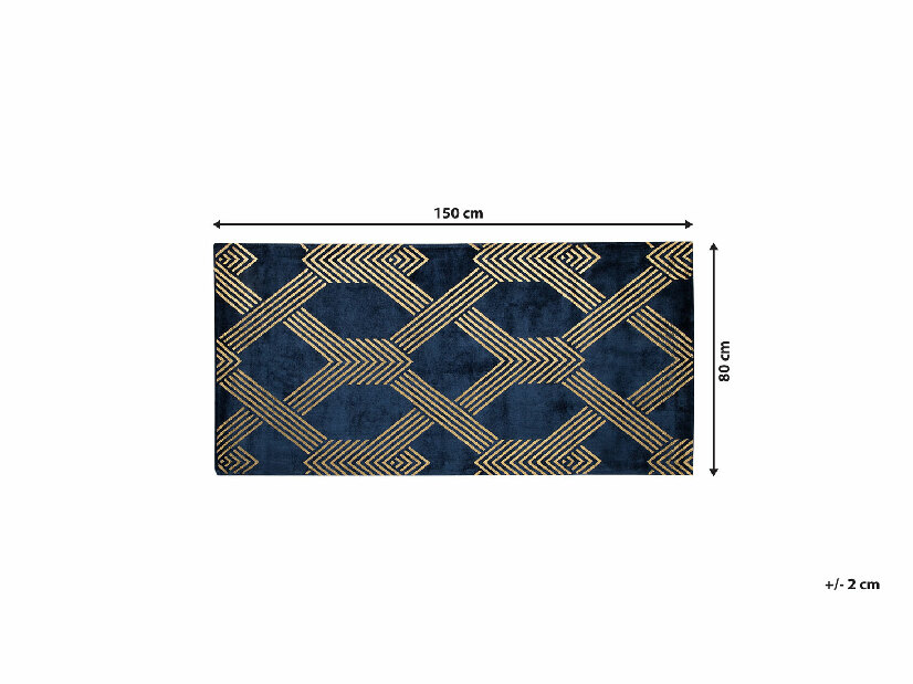Tepih 80x150 cm VESKE (tkanina) (plava)