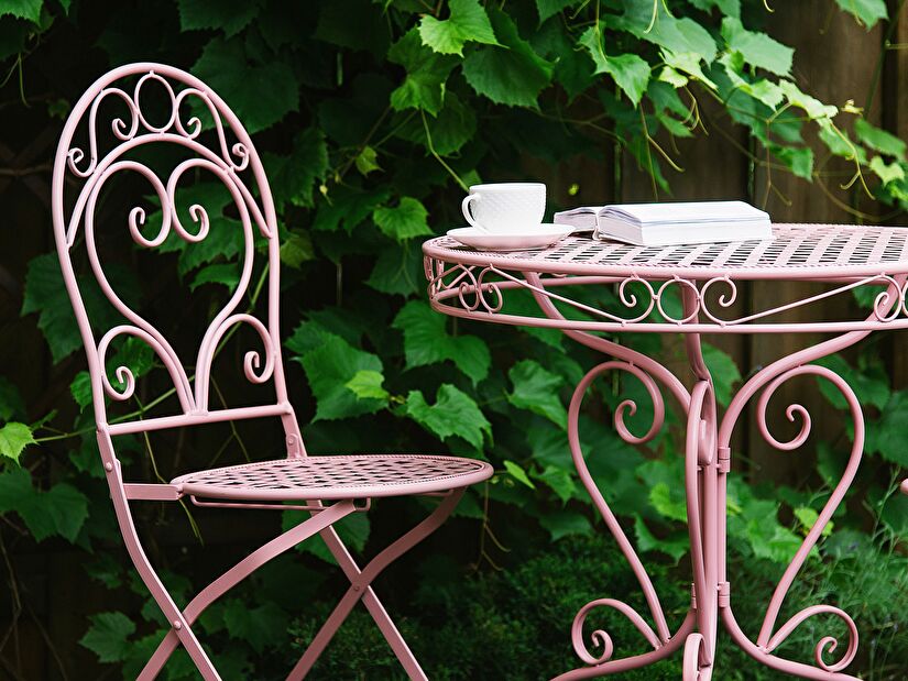 Set 2 kom. vrtnih stolica ALBORA (ružičasta)