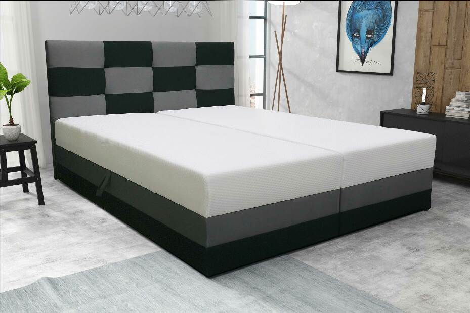 Bračni krevet 160 cm Marion (S podnicom i madracom) (bijela + smeđa) *rasprodaja