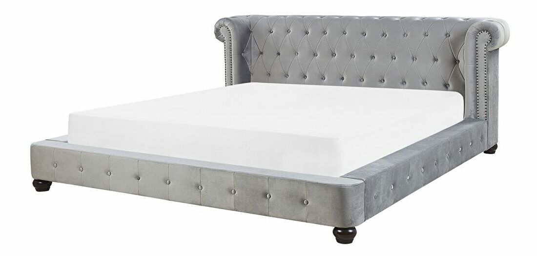 Bračni vodeni krevet 180 cm Chomper (siva) (s podnicom i madracem)