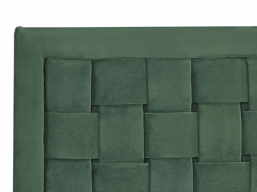 Bračni krevet 180 cm LIMO (poliester) (tamno zelena) (s podnicom)