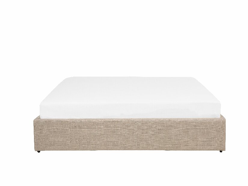 Bračni krevet 160 cm DIJON (s podnicom i prostorom za odlaganje) (bež)