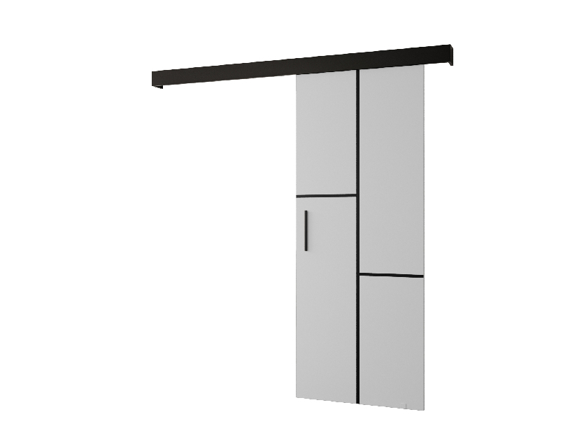 Klizna vrata 90 cm Sharlene VII (bijela mat + crna mat + crna)