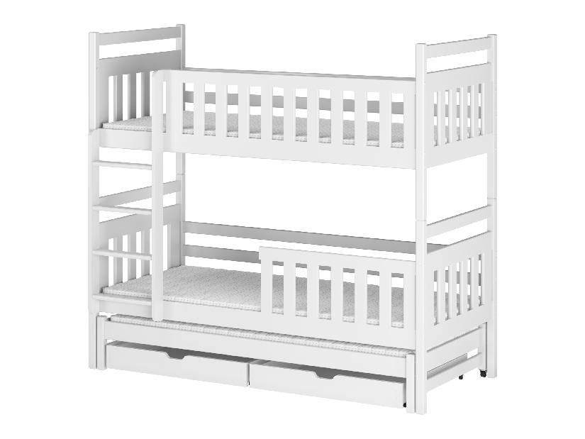 Dječji krevet 80 x 180 cm KRISTY (s podnicom i prostorom za odlaganje) (bijela)