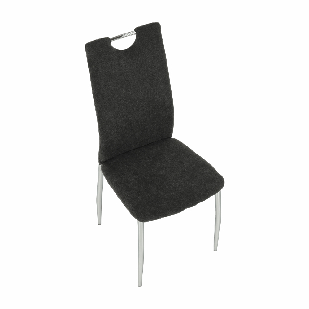 Blagovaonska stolica Odile new (smeđo-siva + krom) 