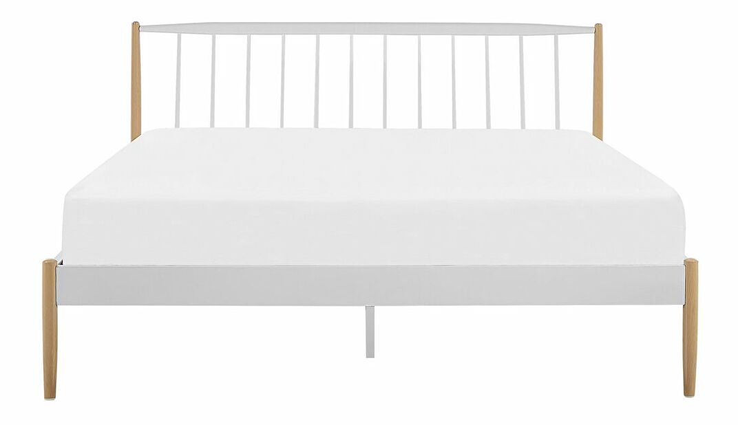 Bračni krevet 180 cm MARES (bijela) (s podnicom)