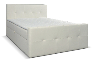 Bračni krevet Boxspring 180 cm Annira (bijela ) (s madracima)