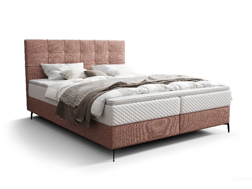 Jednostruki krevet 120 cm Infernus Comfort (losos) (s podnicom, s prostorom za odlaganje)