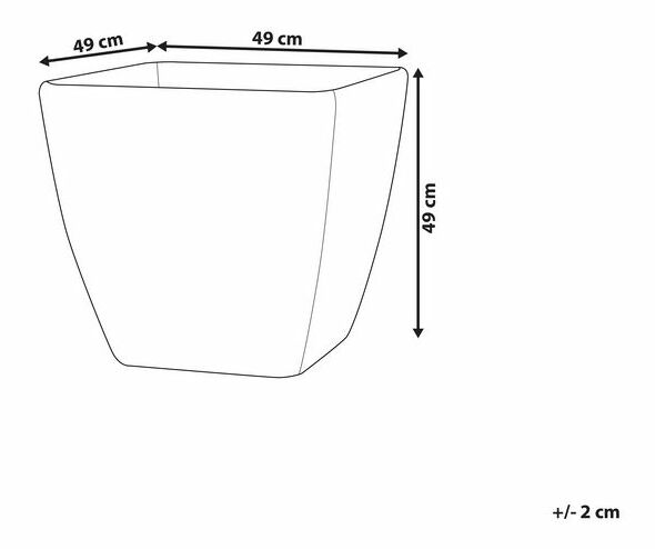 Posuda za cvijeće ZONS 49x49x49 cm (stakloplastika) (siva)