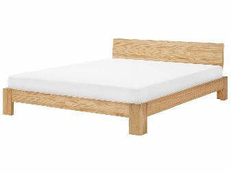 Bračni krevet 180 cm ROYAL (s podnicom) (svijetlo drvo)