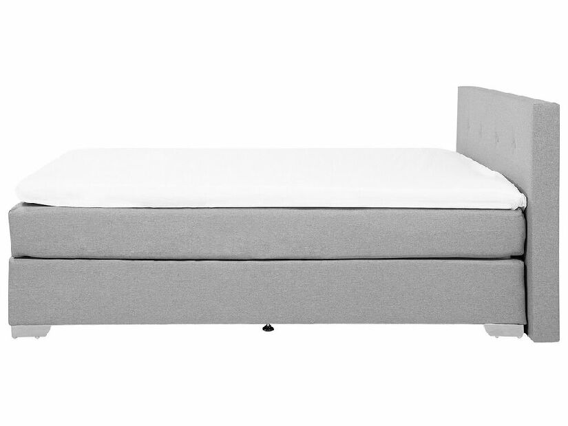 Bračni krevet Boxspring 180 cm CONSOLE (s podnicom i madracem) (siva)