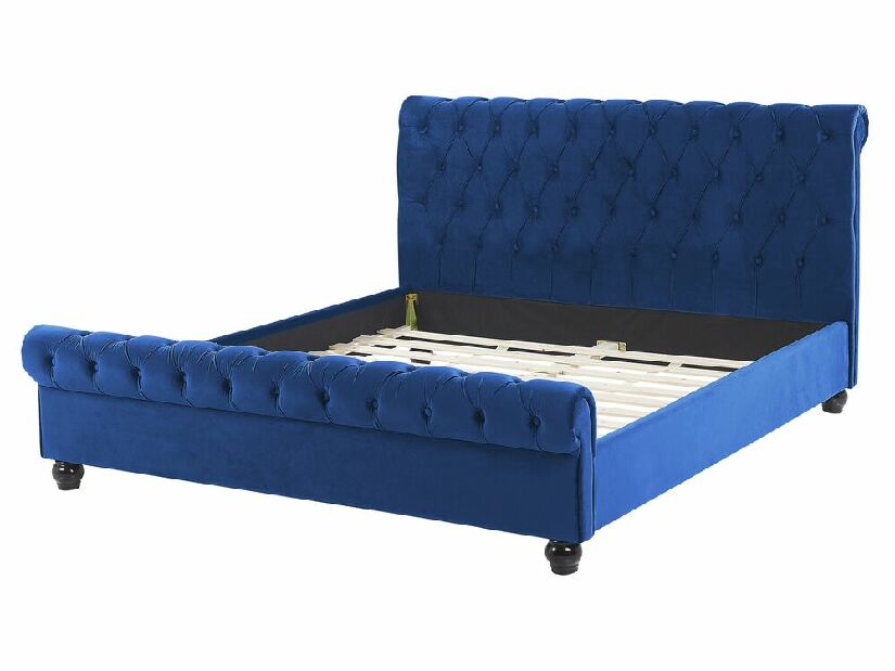 Bračni krevet 160 cm ARCHON (s podnicom) (plava)
