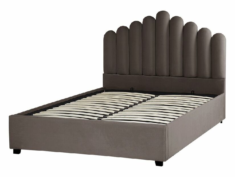 Bračni krevet 140 cm Valhala (bež) (s podnicom i prostorom za odlaganje)