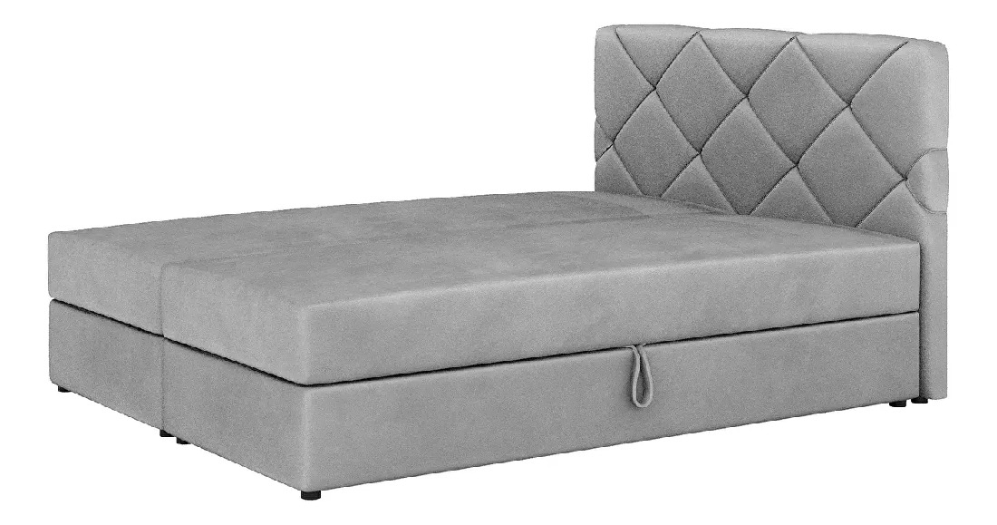 Bračni krevet Boxspring 140x200 cm Karum(s podnicom i madracem) (siva) *rasprodaja