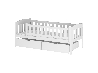 Dječji krevet 90 cm Gussie (s podnicom i prostorom za odlaganje) (bijela)