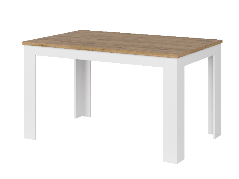 Blagovaonski stol na razvlačenje 135-184 cm Vina (bijela + hrast wotan)