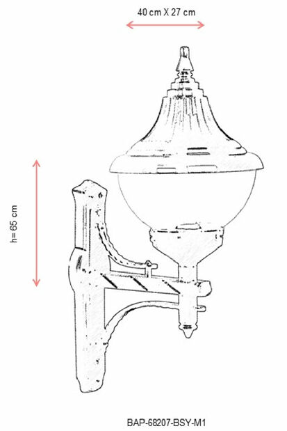 Vanjska zidna svjetiljka Hadi (crna)