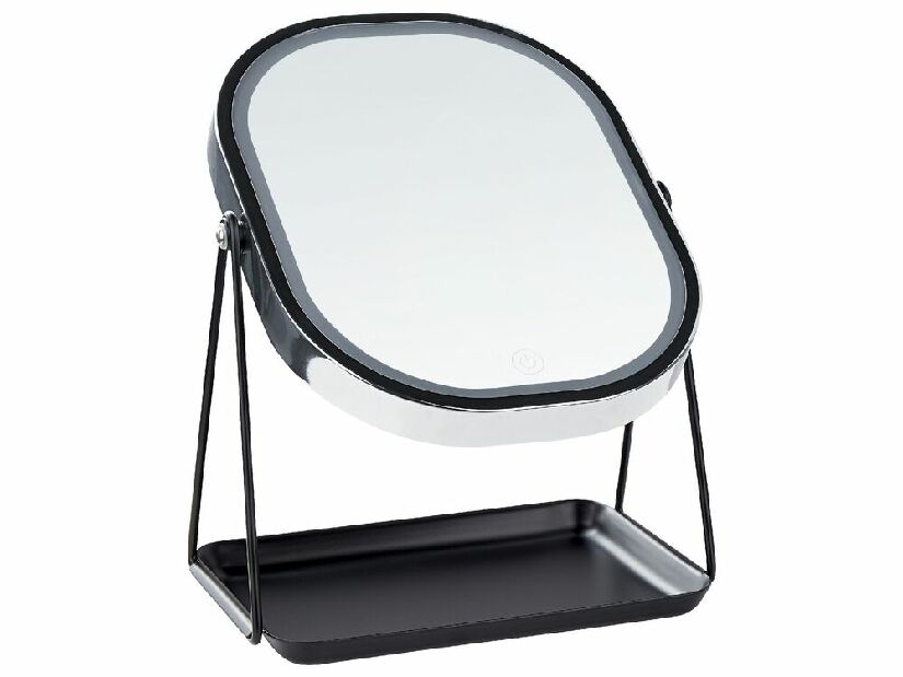 Kozmetičko ogledalo Dinora (srebrna) (s LED rasvjetom)
