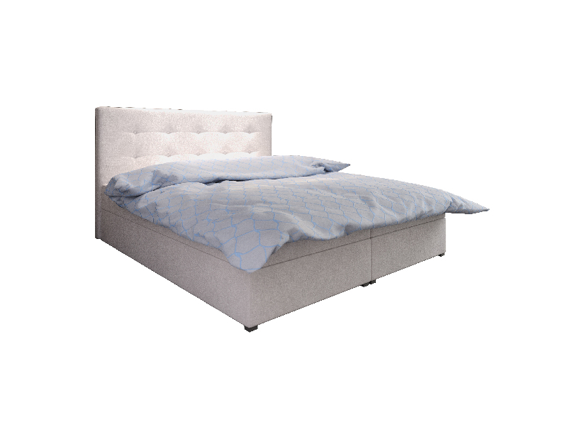 Bračni krevet Boxspring 180 cm Fade 1 (bež) (s madracem i prostorom za odlaganje)