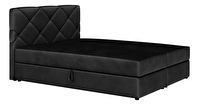 Bračni krevet Boxspring 180x200 cm Karum(s podnicom i madracem) (crna)