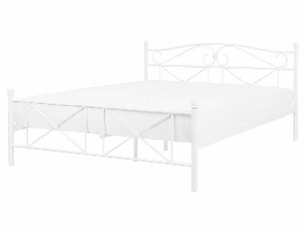Bračni krevet 160 cm RANDEZ (s podnicom) (bijela)