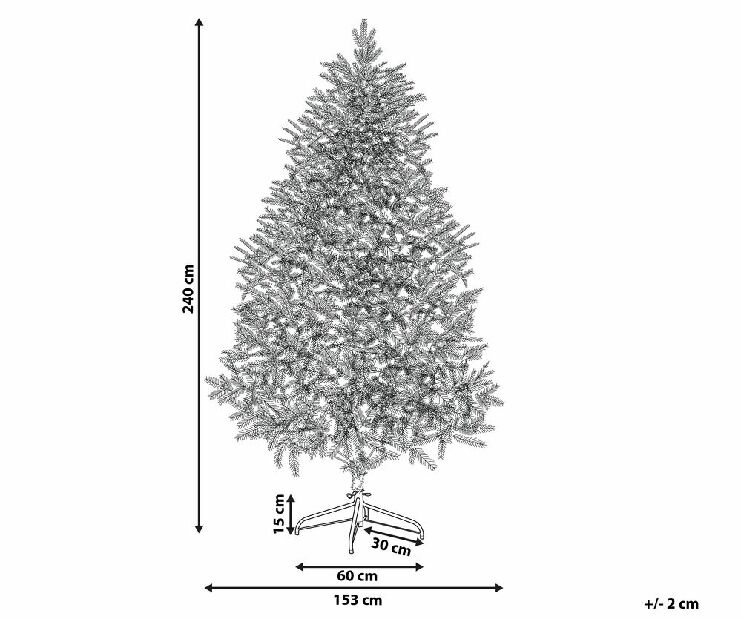 Božićno drvce 240 cm Huxza (zelena)