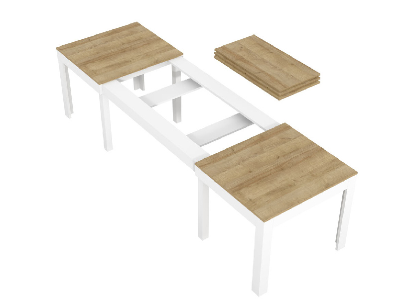 Blagovaonski stol Weston (hrast riviera + bijela) (za 6 do 8 osoba)