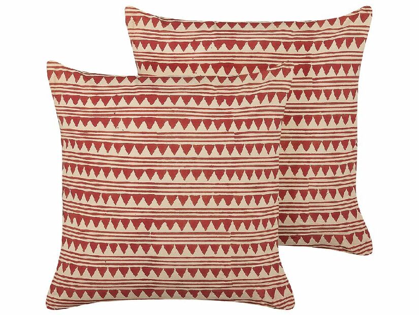Set 2 ukrasna jastuka 45 x 45 cm Degla (crvena)