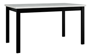 Stol na razvlačenje Luca 80 x 140+180 II (bijela L) (crna)
