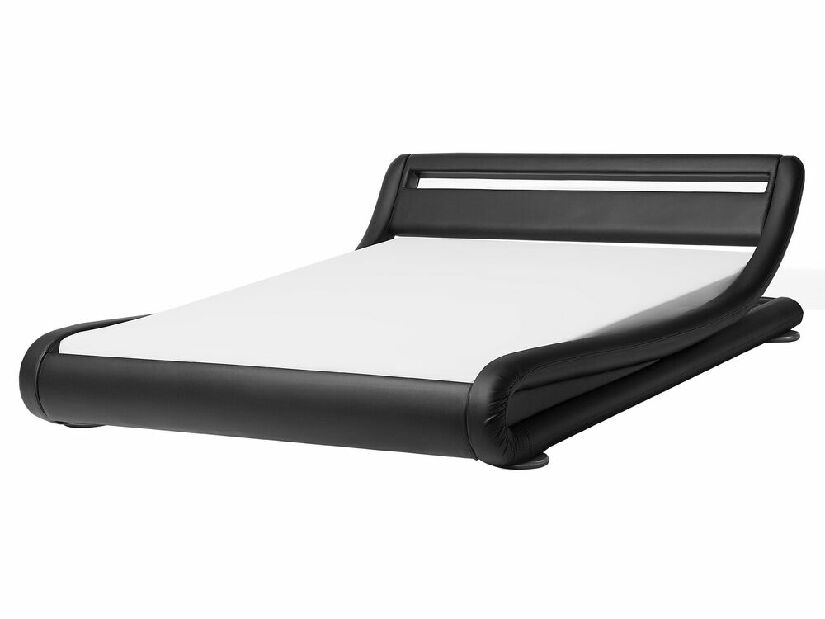 Bračni vodeni krevet 160 cm Anais (crna) (s podnicom i madracem)
