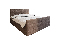 Bračni krevet  Boxspring 140 cm Milagros 1 (tamnosmeđa) (s madracem i prostorom za odlaganje)