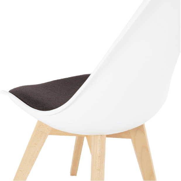 Blagovaonska stolica Ambany (bijela + boja čokolade) 