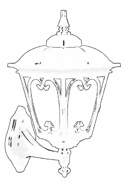 Vanjska zidna svjetiljka Benny (crna)