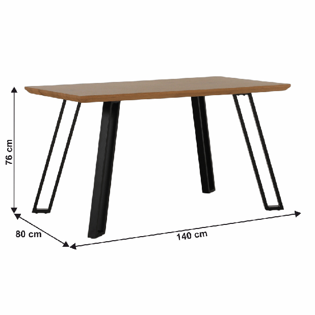 Blagovaonski stol 140 cm Pette