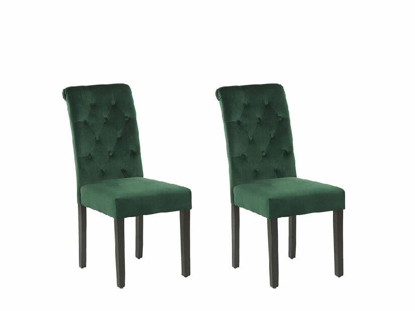 Set 2 kom. blagovaonskih stolica VALLA II (tamno zelena)