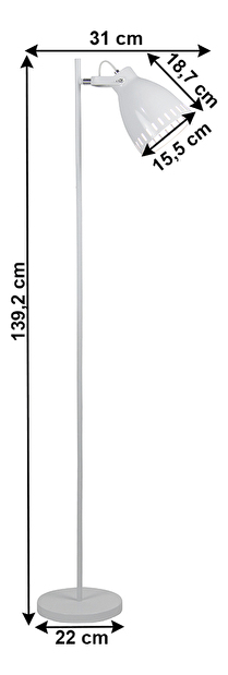 Podna svjetiljka Adorra 2 (bijela)