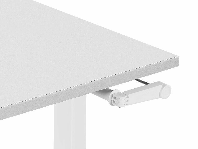 Pisaći stol DESIRA II (160x70 cm) (siva + bijela) (ručno podesiv)