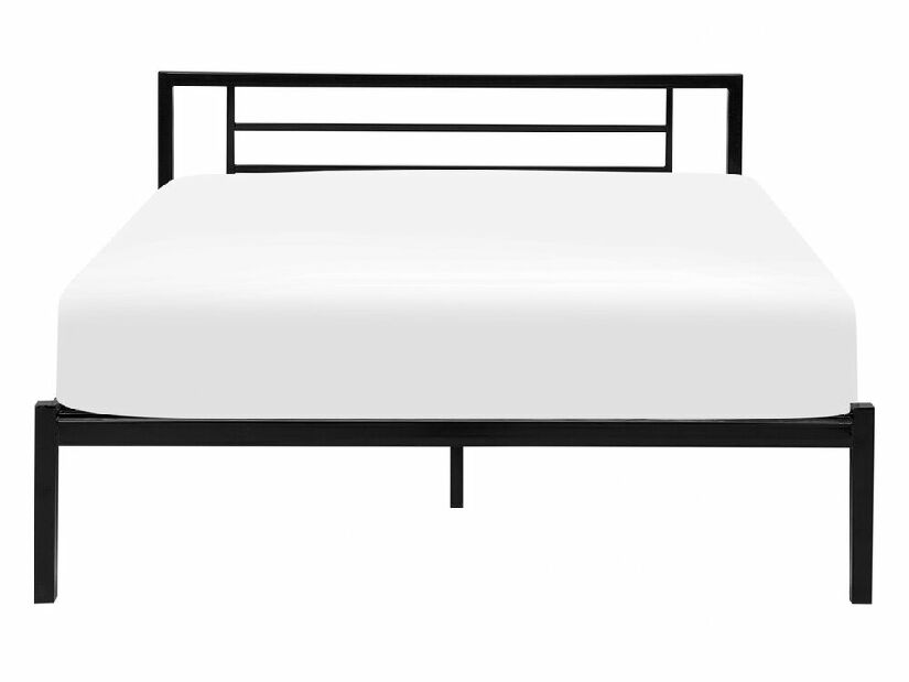 Bračni krevet 140 cm Cush (crna) (s podnicom)