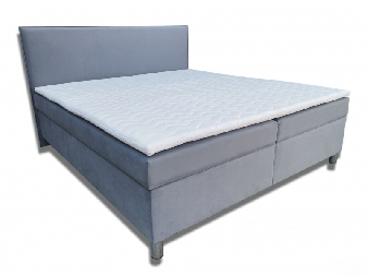 Bračni krevet 180 cm Moissa (tamnosiva) (s opružnim madracem) (bez podnice)