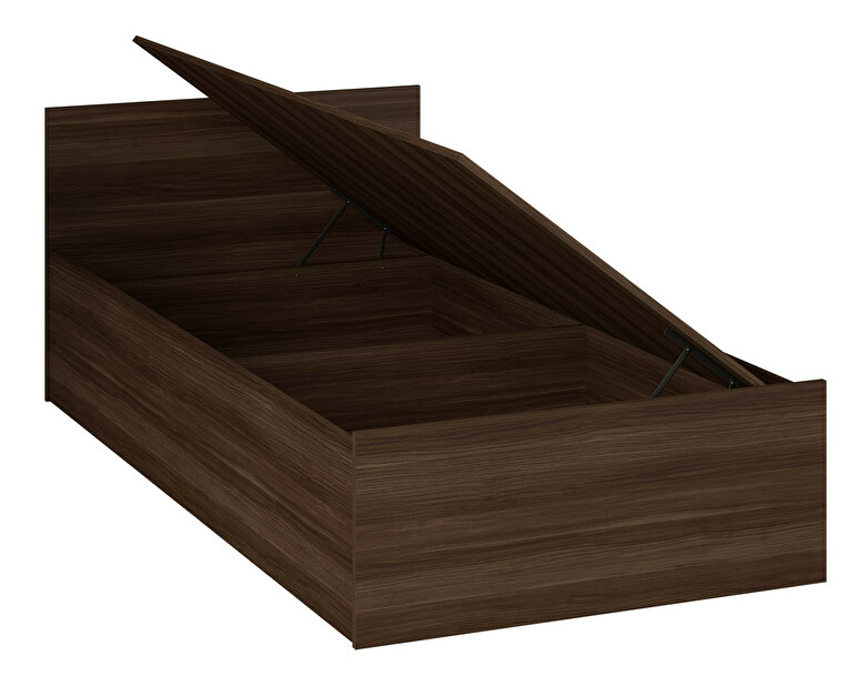 Jednostruki krevet 90 cm Irvine I23 (jasen tamni) (S podnicom i prostorom za odlaganje) 